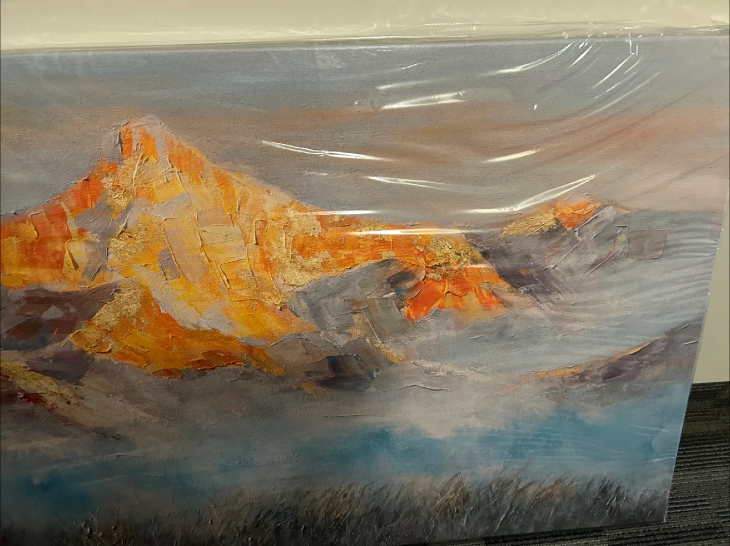 Yellow Gold Orange Mountain Wall Art (30”H x 60”W) image indicator(3)