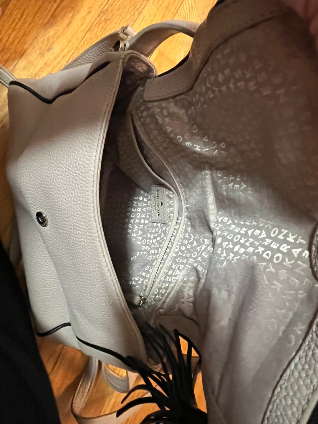 Kate Spade beige/ Grey Leather Shoulder Bag - photo 3