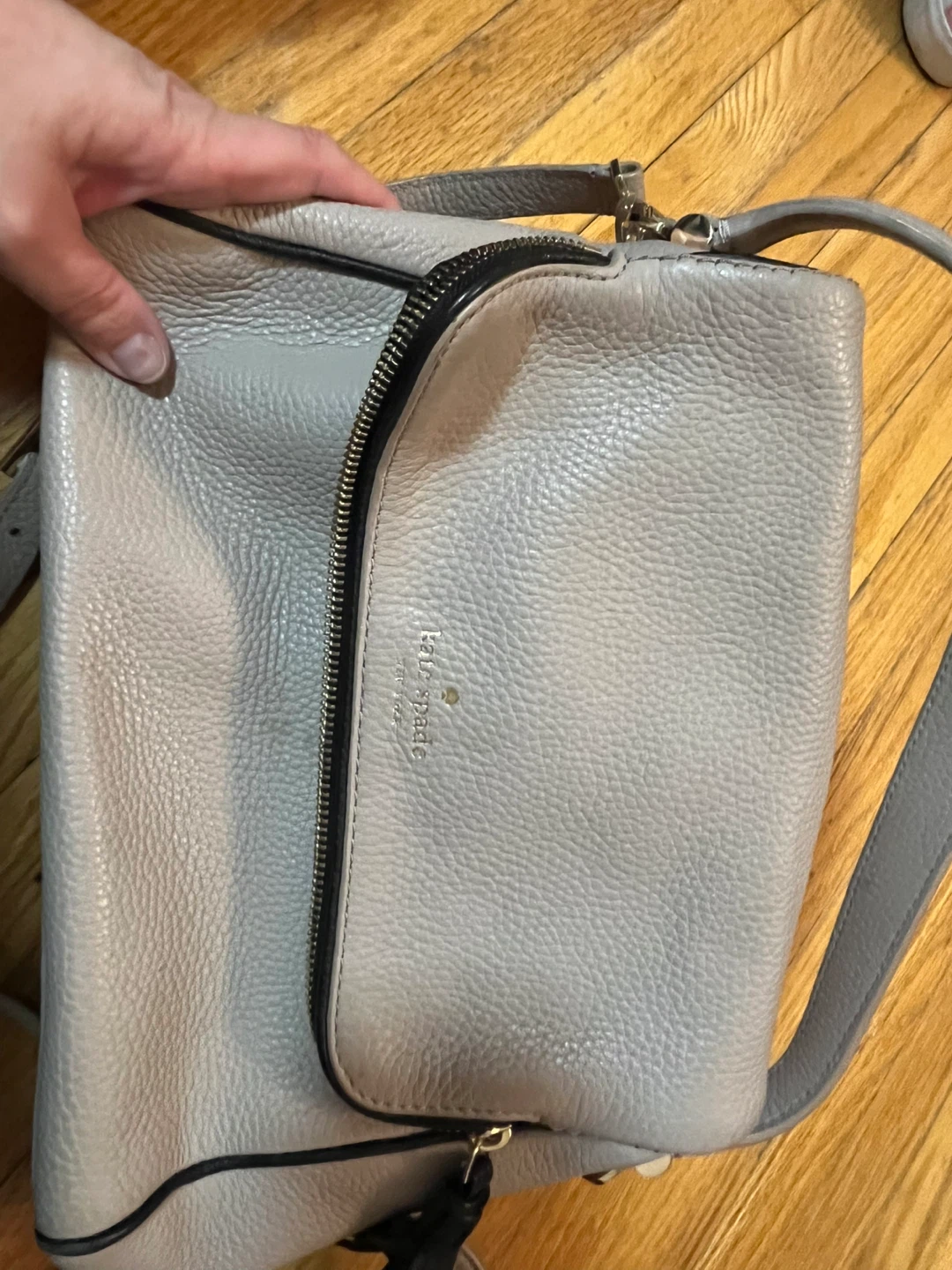Kate Spade beige/ Grey Leather Shoulder Bag - photo 4