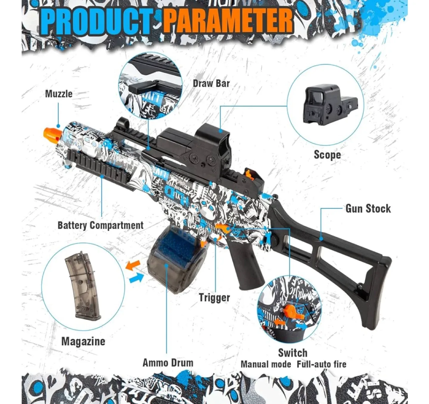 Powerful Gel Blaster | 200+ FPS | Auto Mode | $50 or Trade image indicator(2)