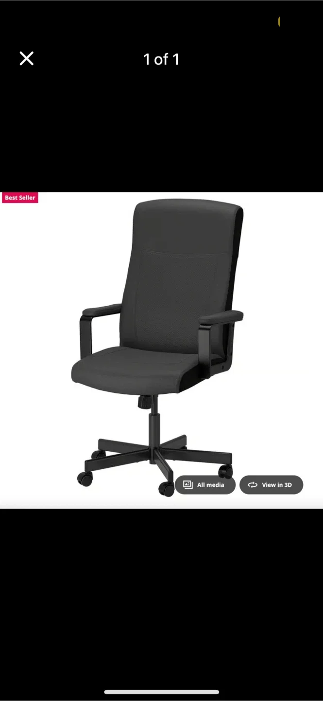 IKEA Black Office Chair Millberget image indicator(4)