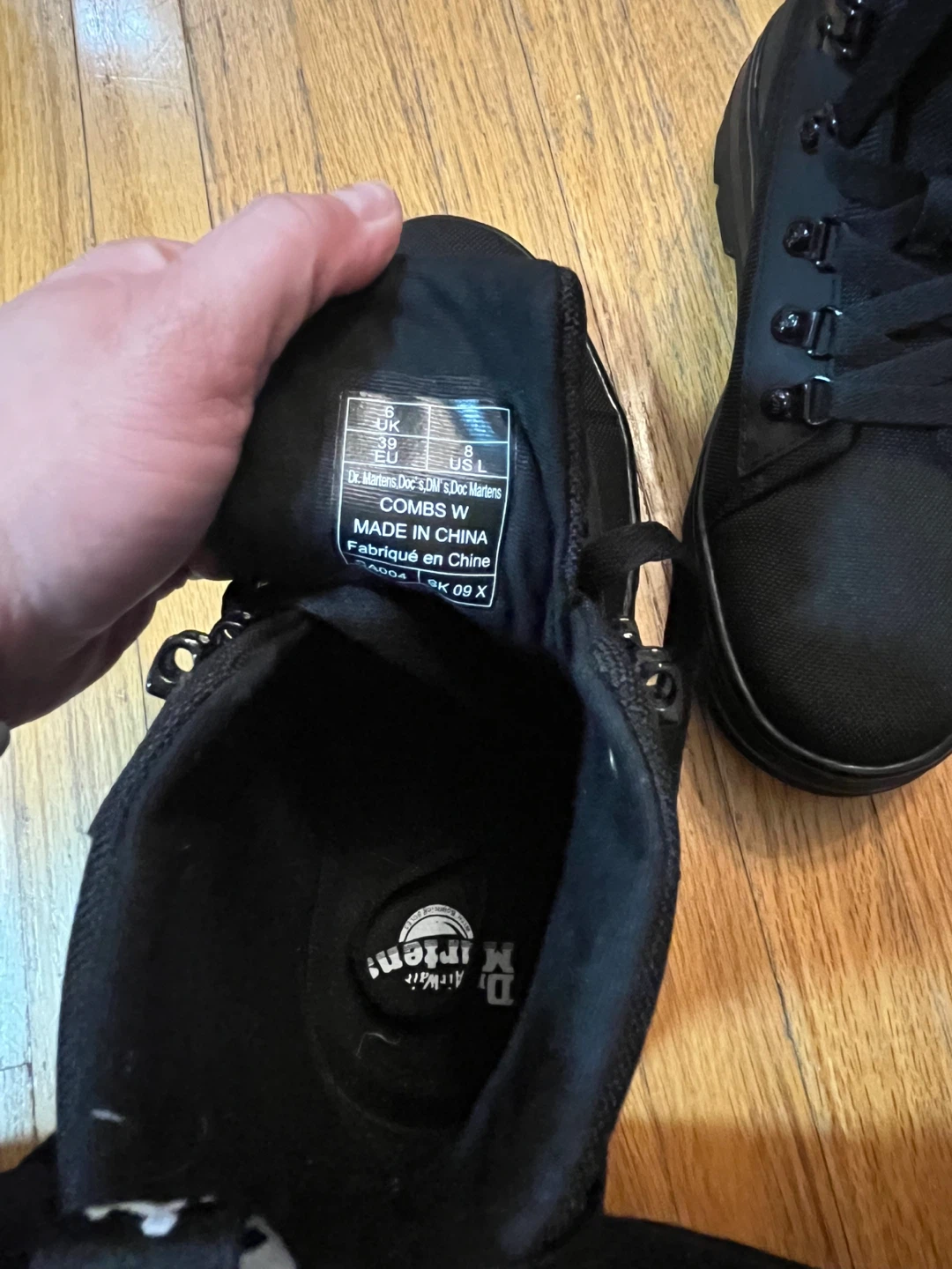 Dr. Martens Combs W Black Boots -Size 8 US - photo 4