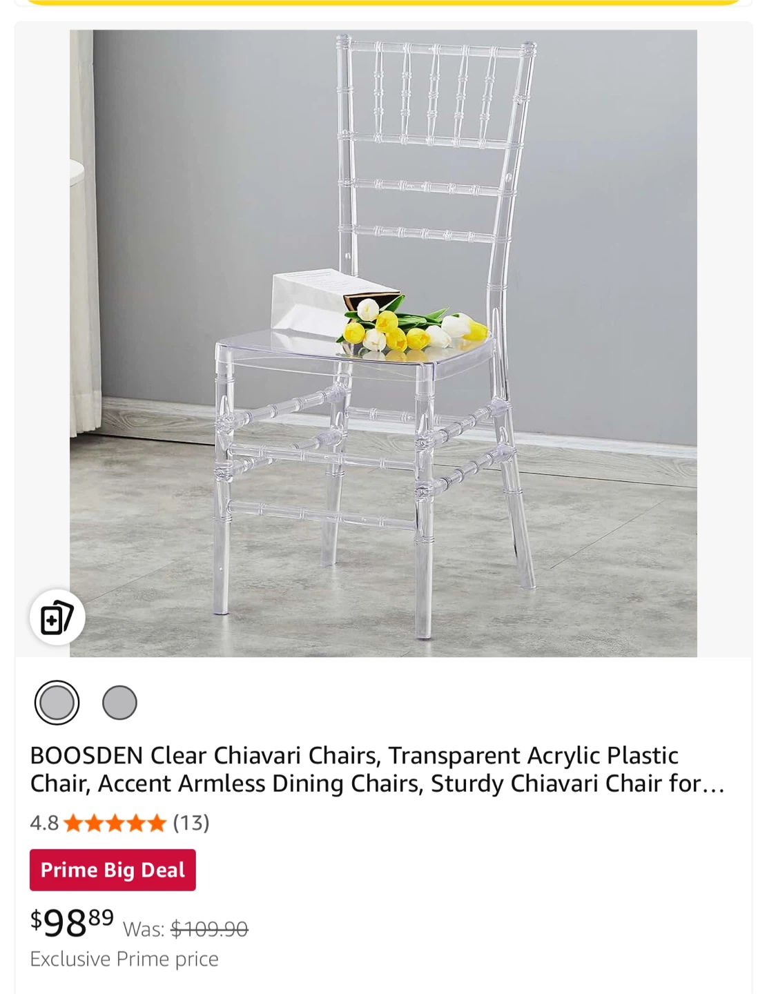 Clear Chiavari Chairs with Cushions - photo 3