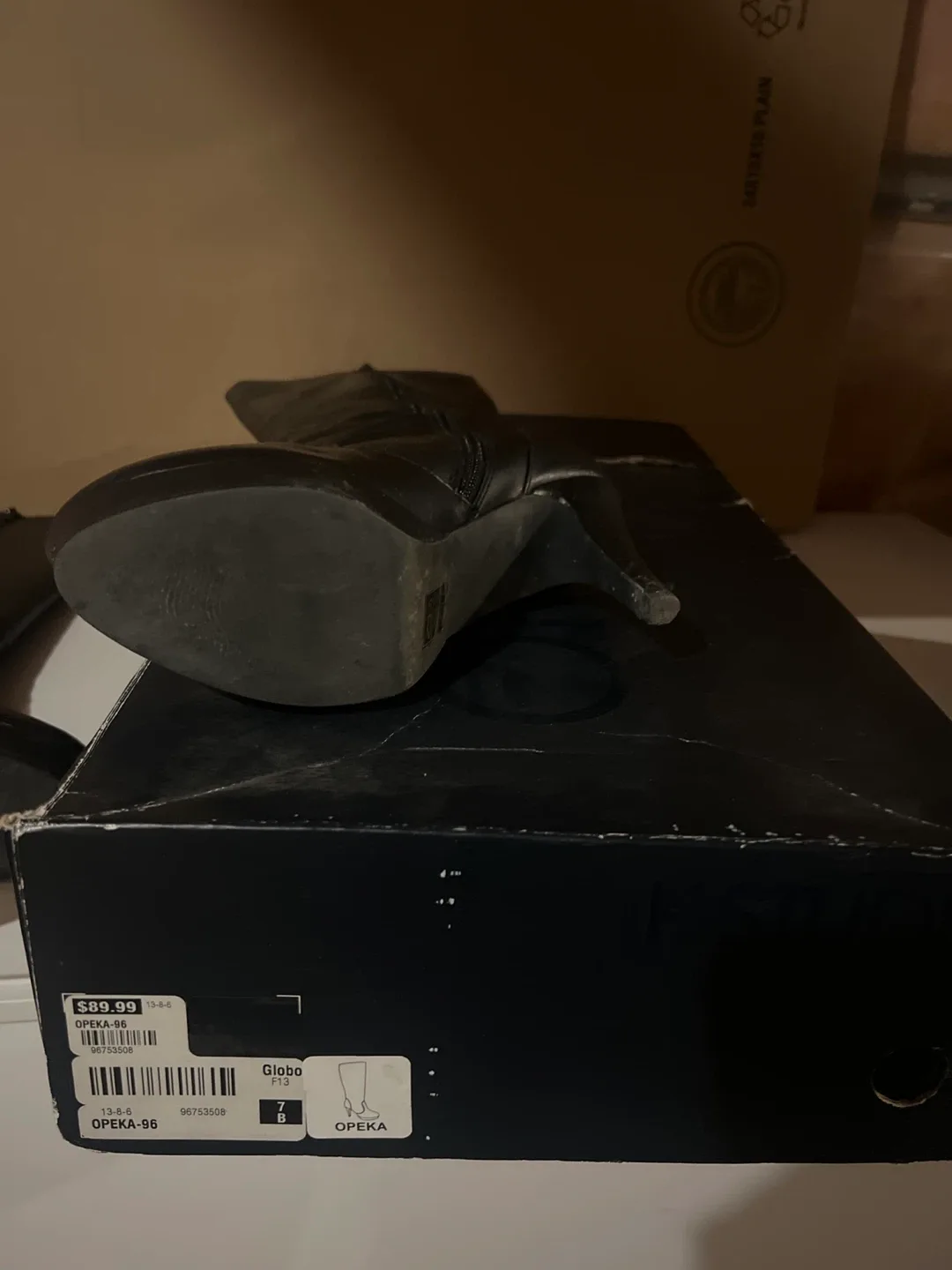 Globo Black OPEKA-96 Knee High Boots - Size 7 image indicator(3)