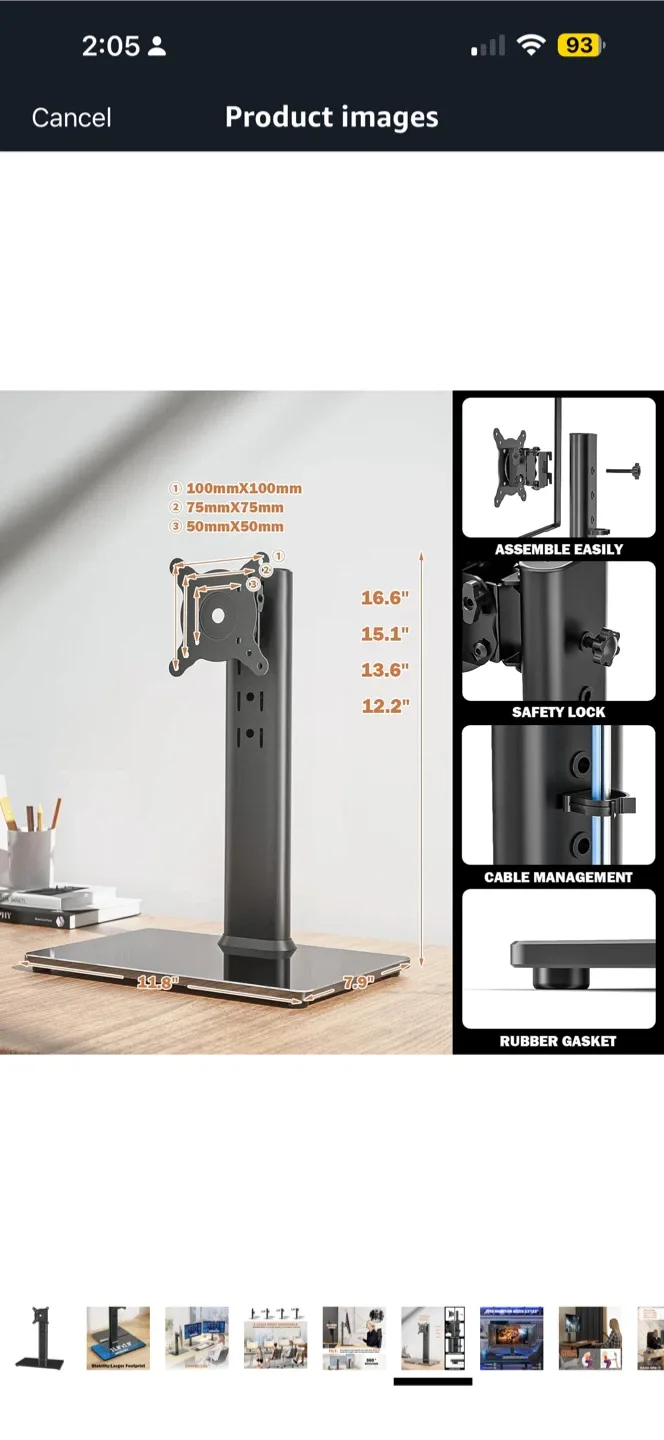 ASUS Monitor Stand - Height Adjustable thumbnail