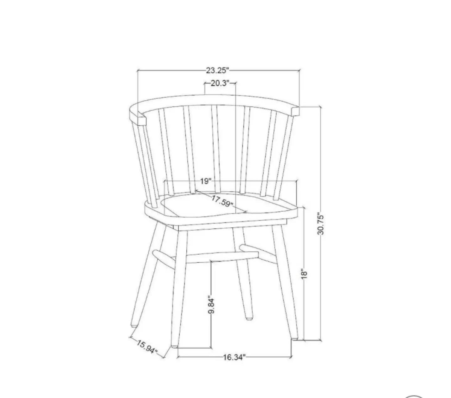 New Hearth and Hand Wood Shaker Dining / Desk Chair image indicator(4)