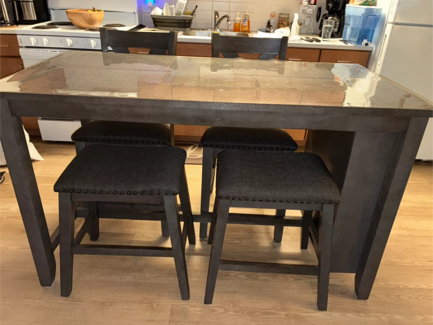 Dining Table with 4 Chairs - Gray image indicator(2)
