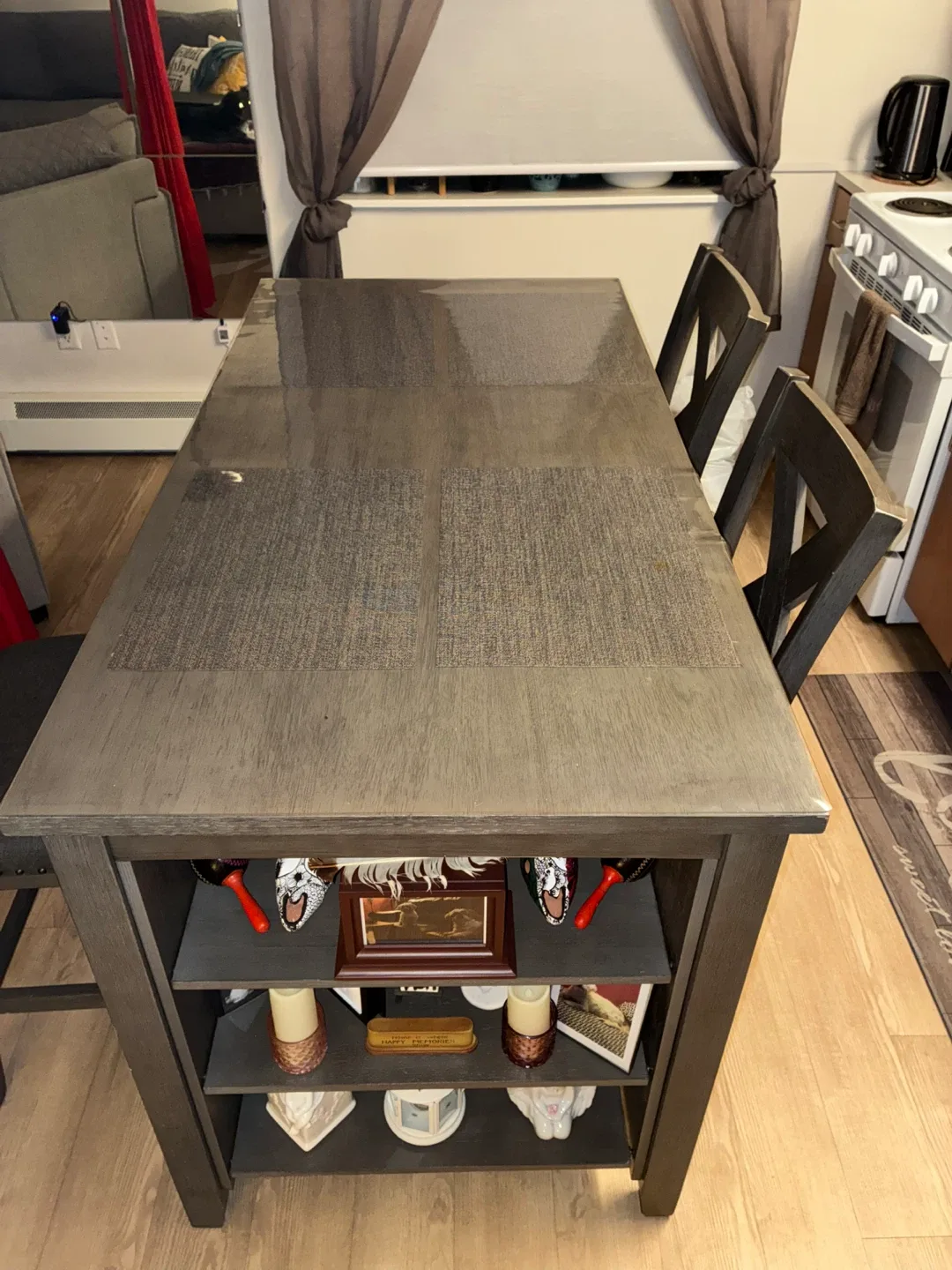 Dining Table with 4 Chairs - Gray image indicator(3)