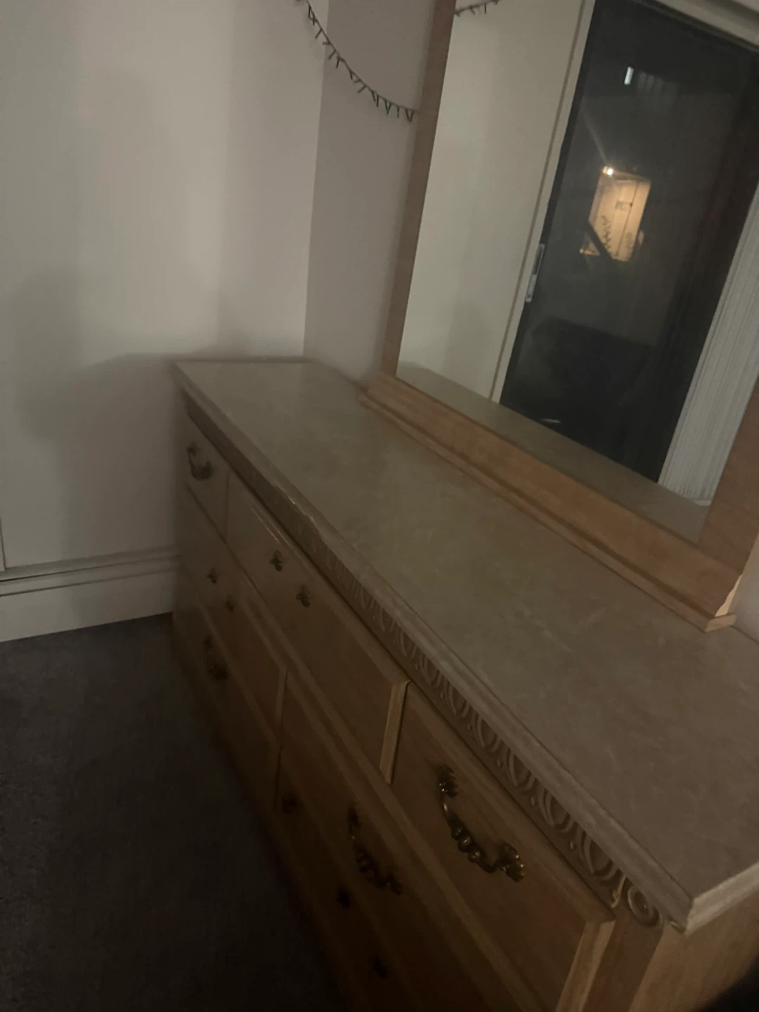 Wooden Dresser with Mirror - photo 3