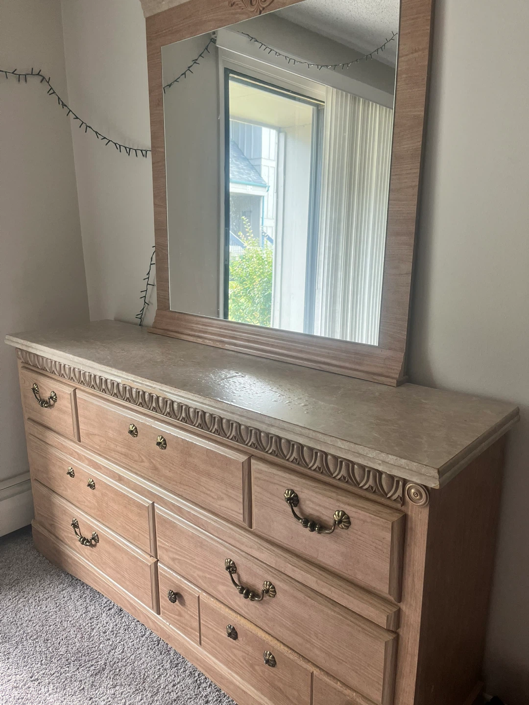 Wooden Dresser with Mirror - photo 5