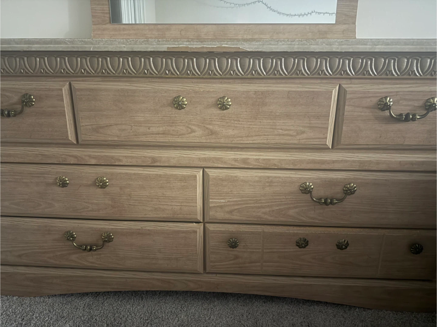 Wooden Dresser with Mirror - photo 2