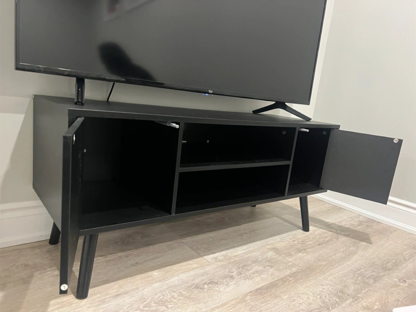 Black TV Stand Media Console