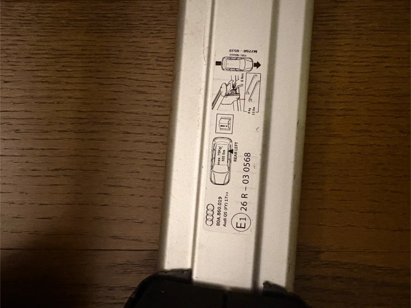 Genuine Audi Q5 Roof Rack (2017-2025) with wrench tool image indicator(2)