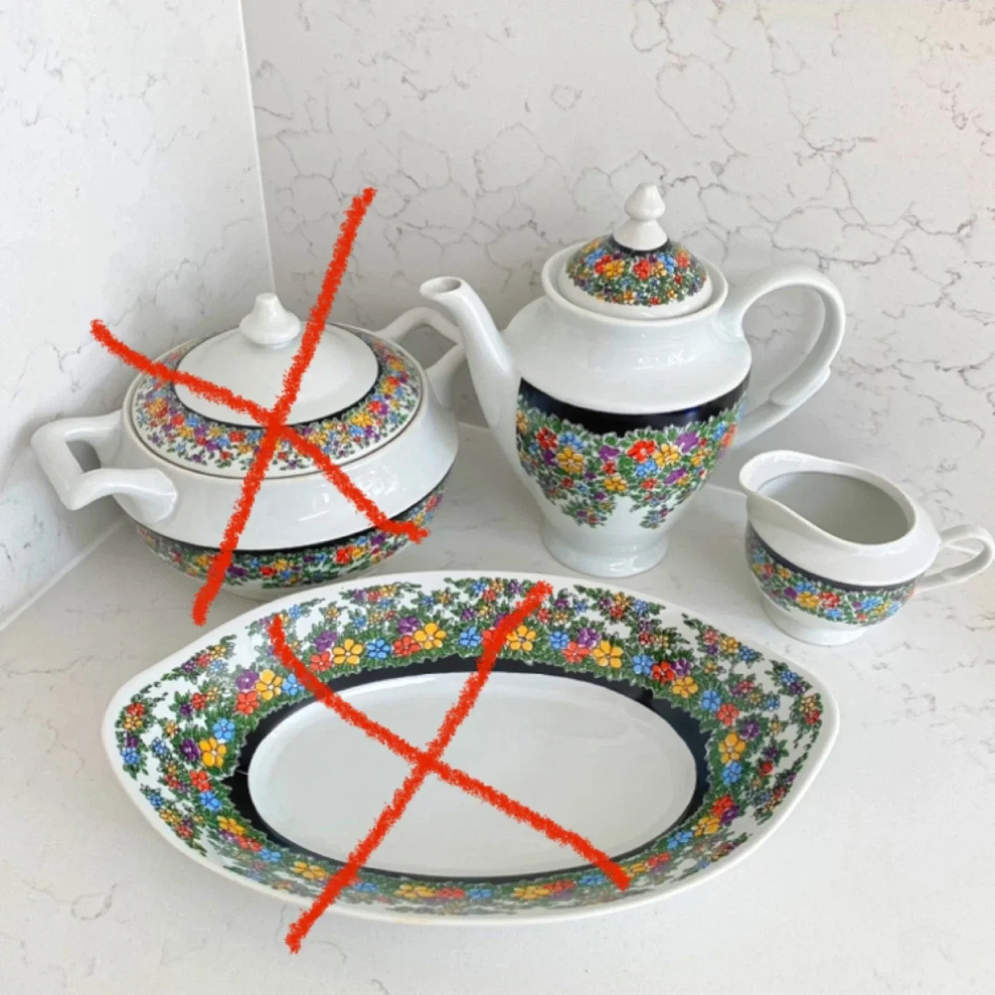 Jarolina (Made in Poland) Floral Dish Set