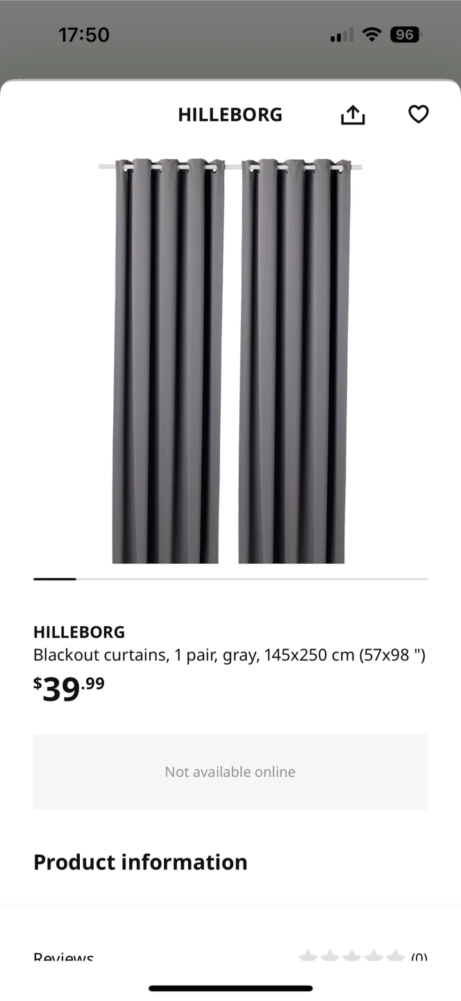 IKEA blackout curtains - 1 pair