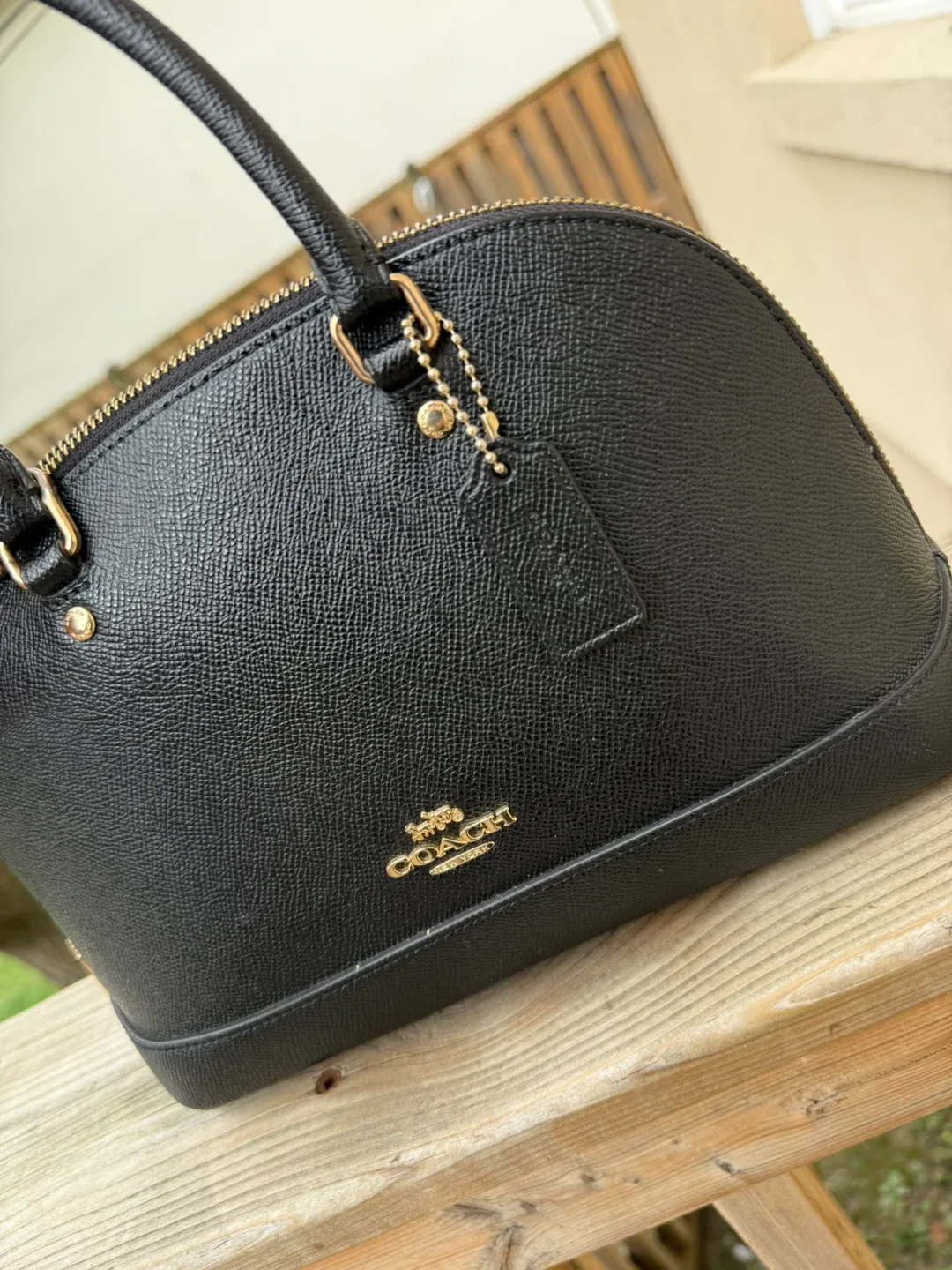 Coach Black Dome Satchel image indicator(2)