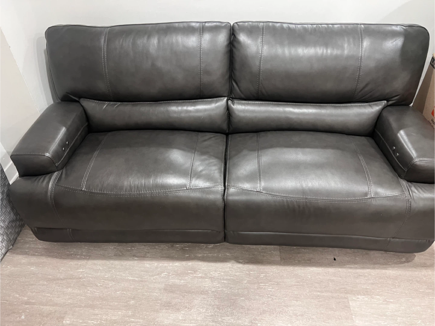 Gray Leather electric sofa - photo 2