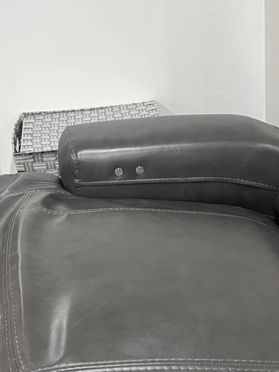 Gray Leather electric sofa - photo 5