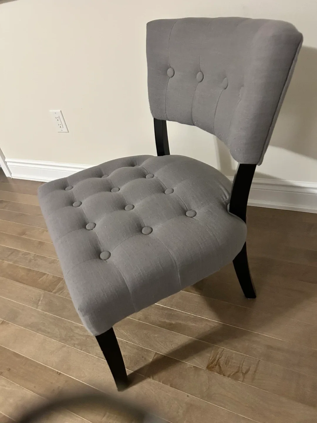 Grey Upholstered Accent Chair image indicator(2)