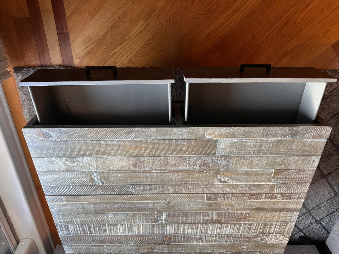 Gray Sectional Sofa, table, and bar image indicator(4)