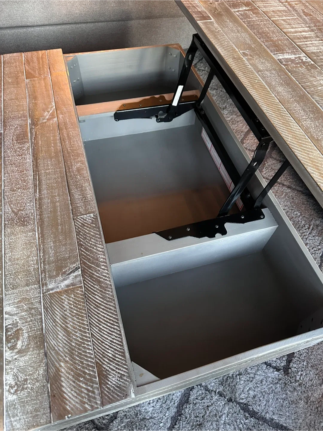 Gray Sectional Sofa, table, and bar image indicator(6)