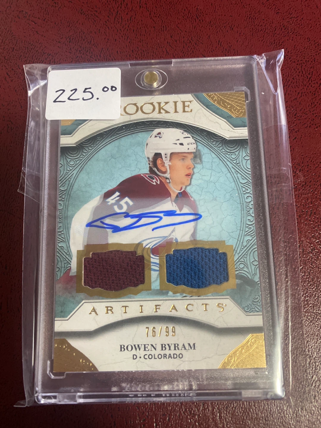 Bowen Byram Artifacts Rookie Card 76/99