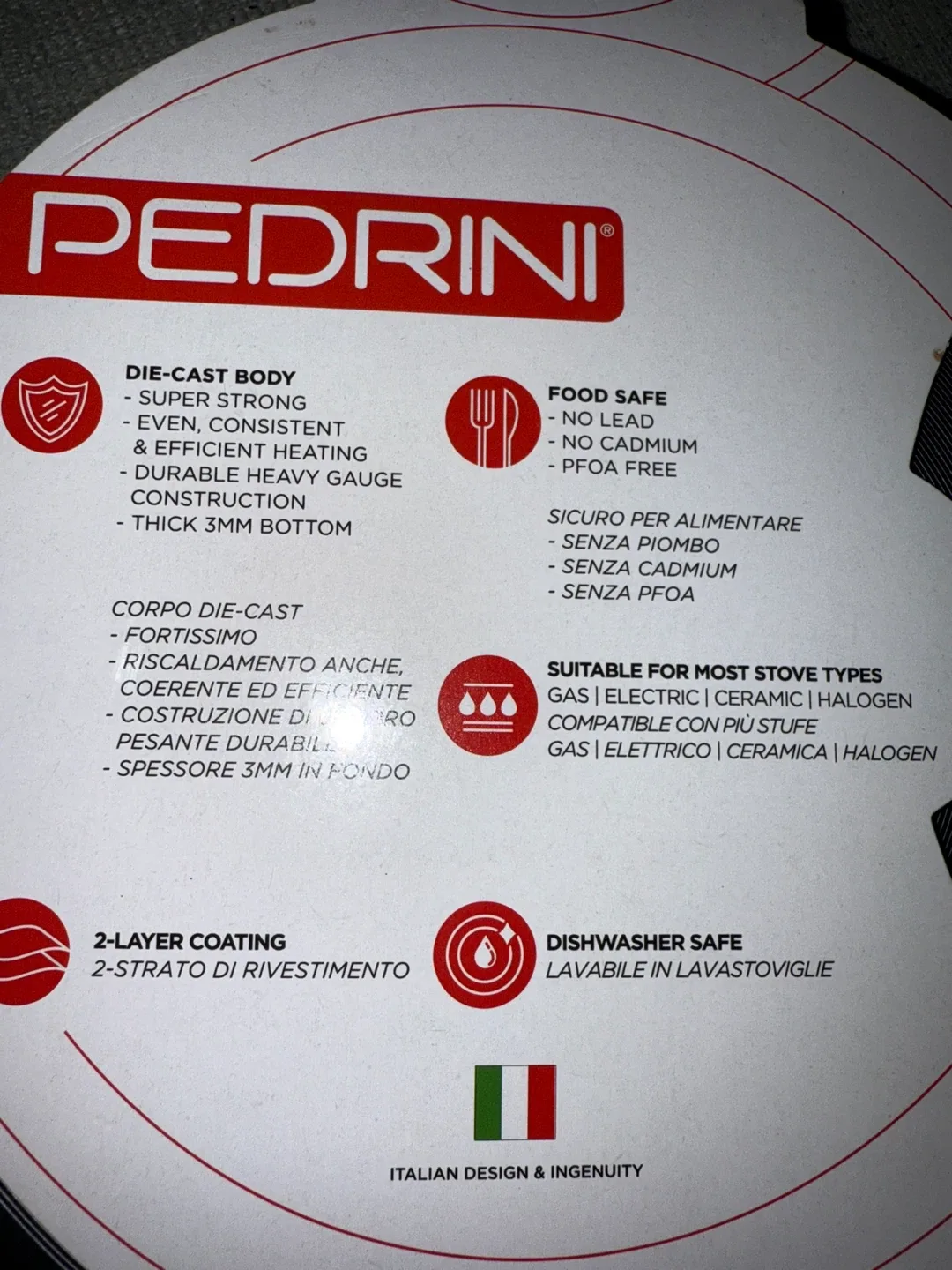 🧡Pedrini Dura-Coat Non-Stick Fry Pan 9.5" image indicator(5)