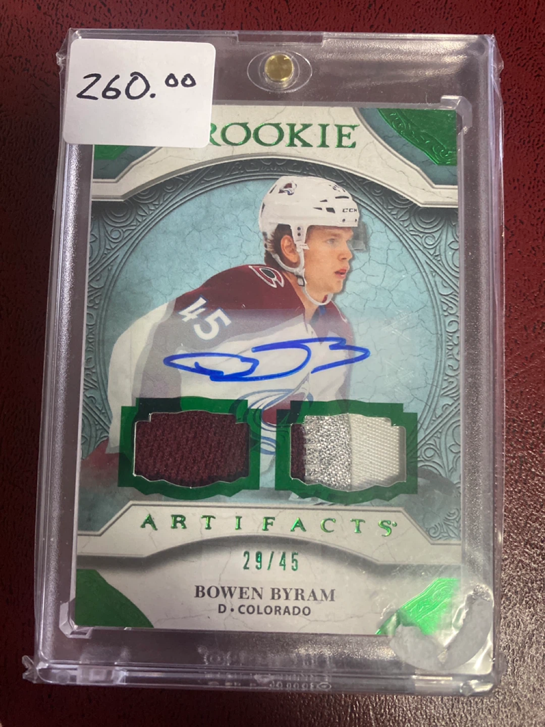 Bowen Byram Rookie Artifacts Hockey Card 29/45