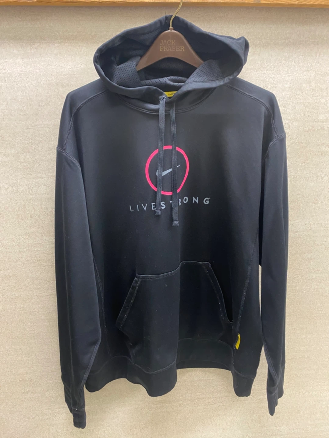 Nike LIVESTRONG Black Hot Pink Thermal Fit Hoodie - XL - photo 2