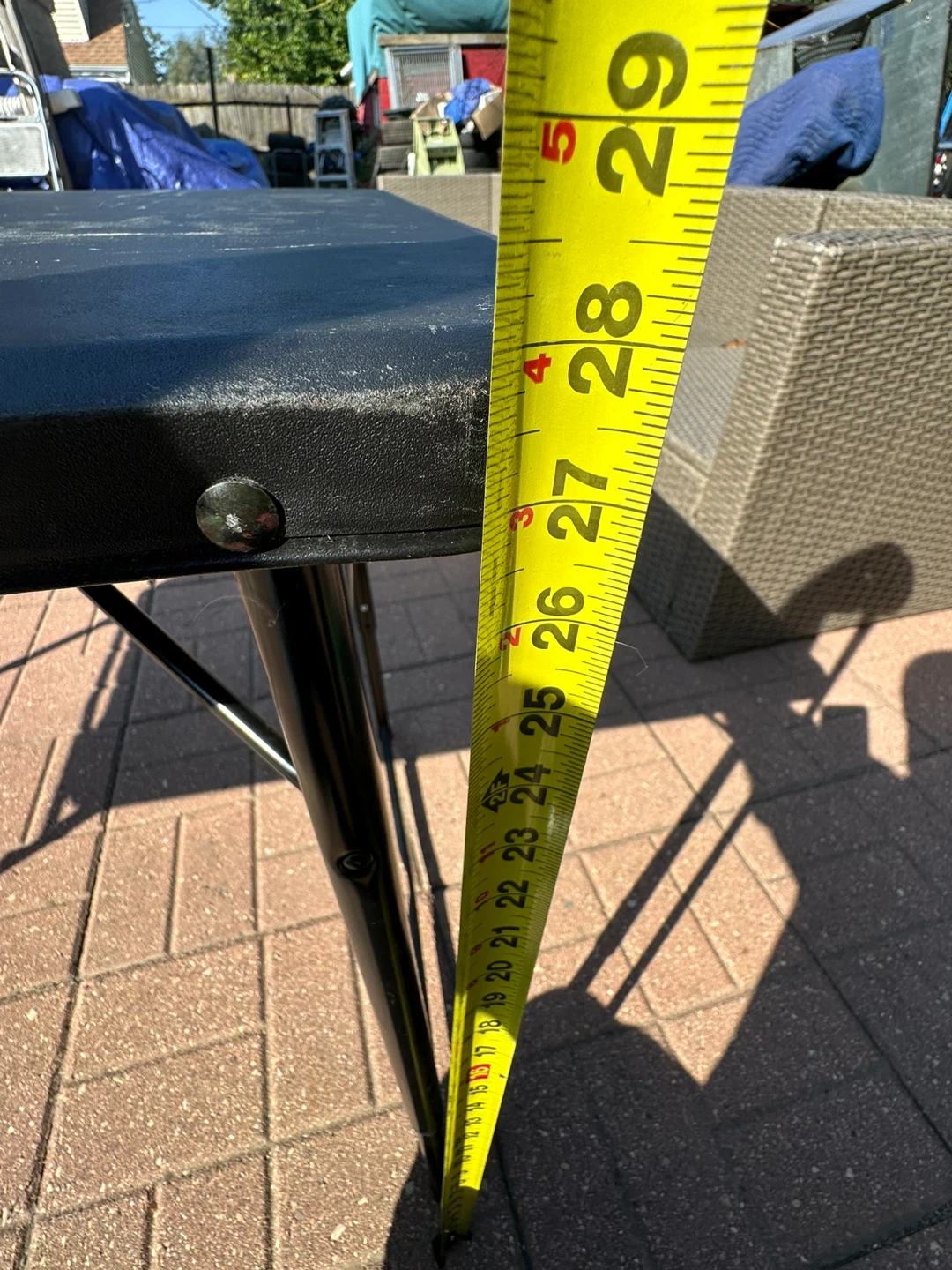 Black Folding Table - 48" x 29" Height - photo 5