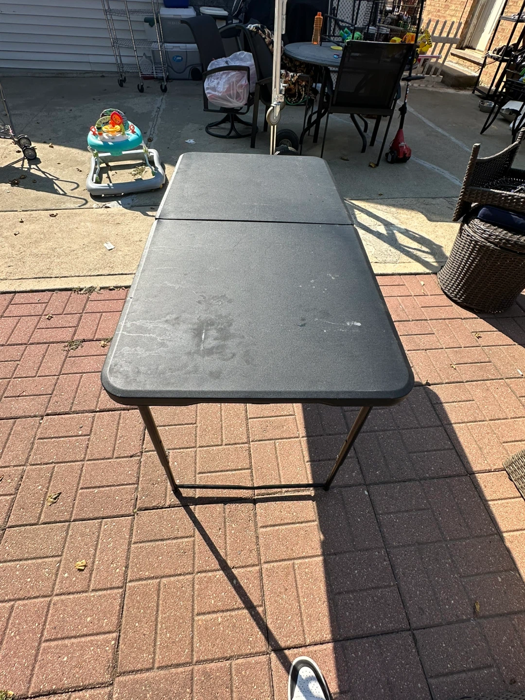 Black Folding Table - 48" x 29" Height - photo 2
