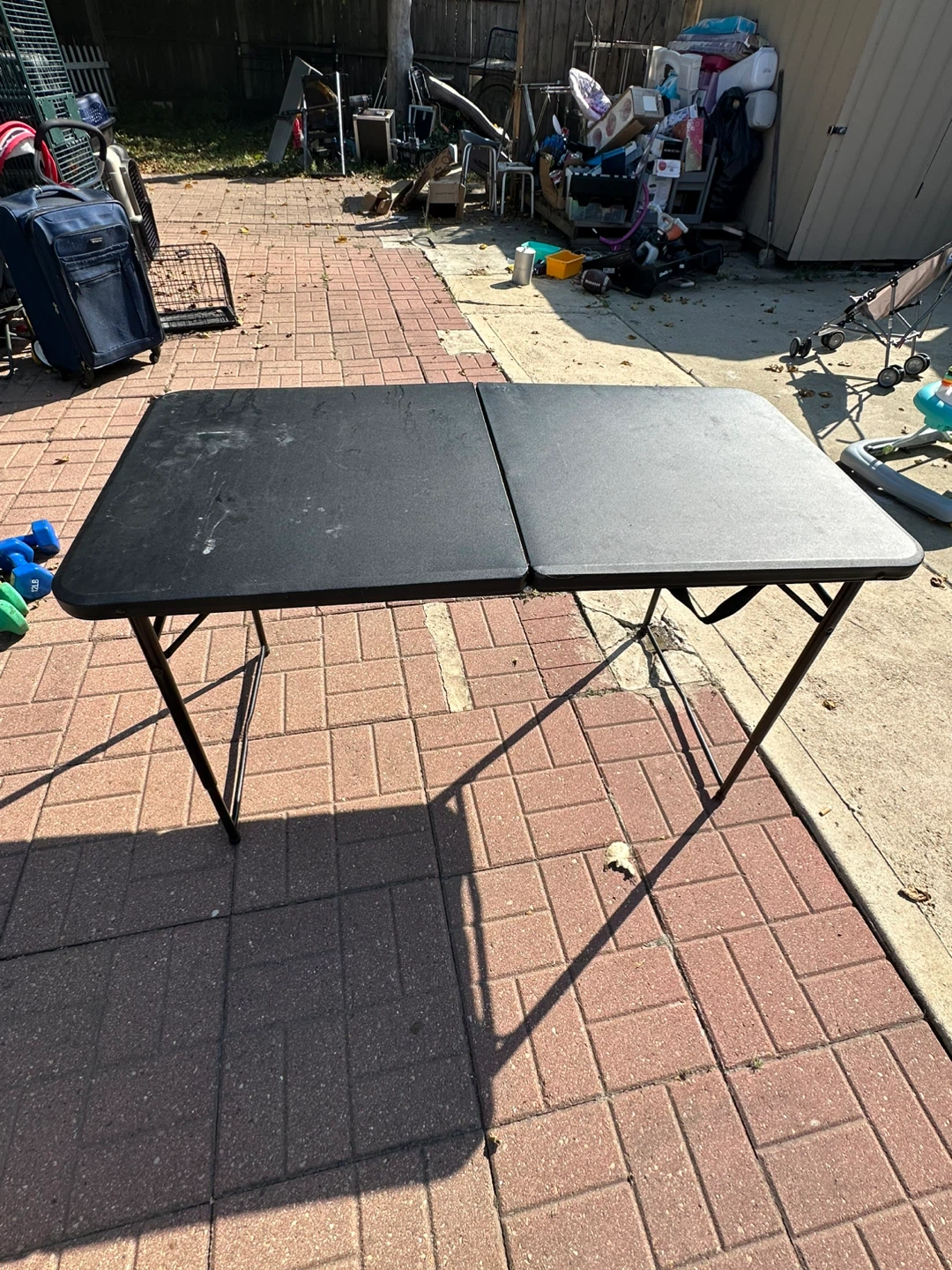Black Folding Table - 48" x 29" Height
