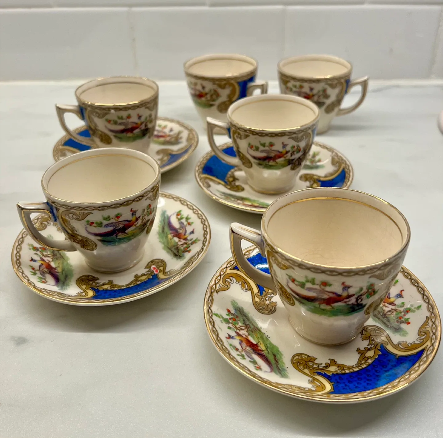 Myott Staffordshire Demitasse Cup & Saucer Set image indicator(4)