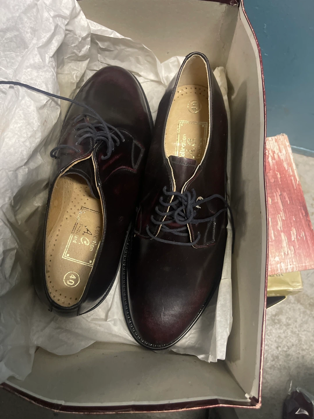 A.E. Collection Burgundy Dress Shoes - Size 40