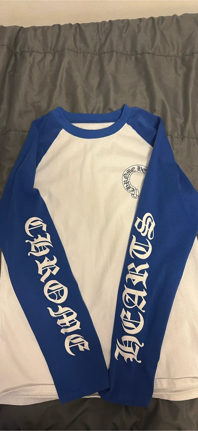 Chrome Hearts White & Blue Long Sleeve Shirt image indicator(2)
