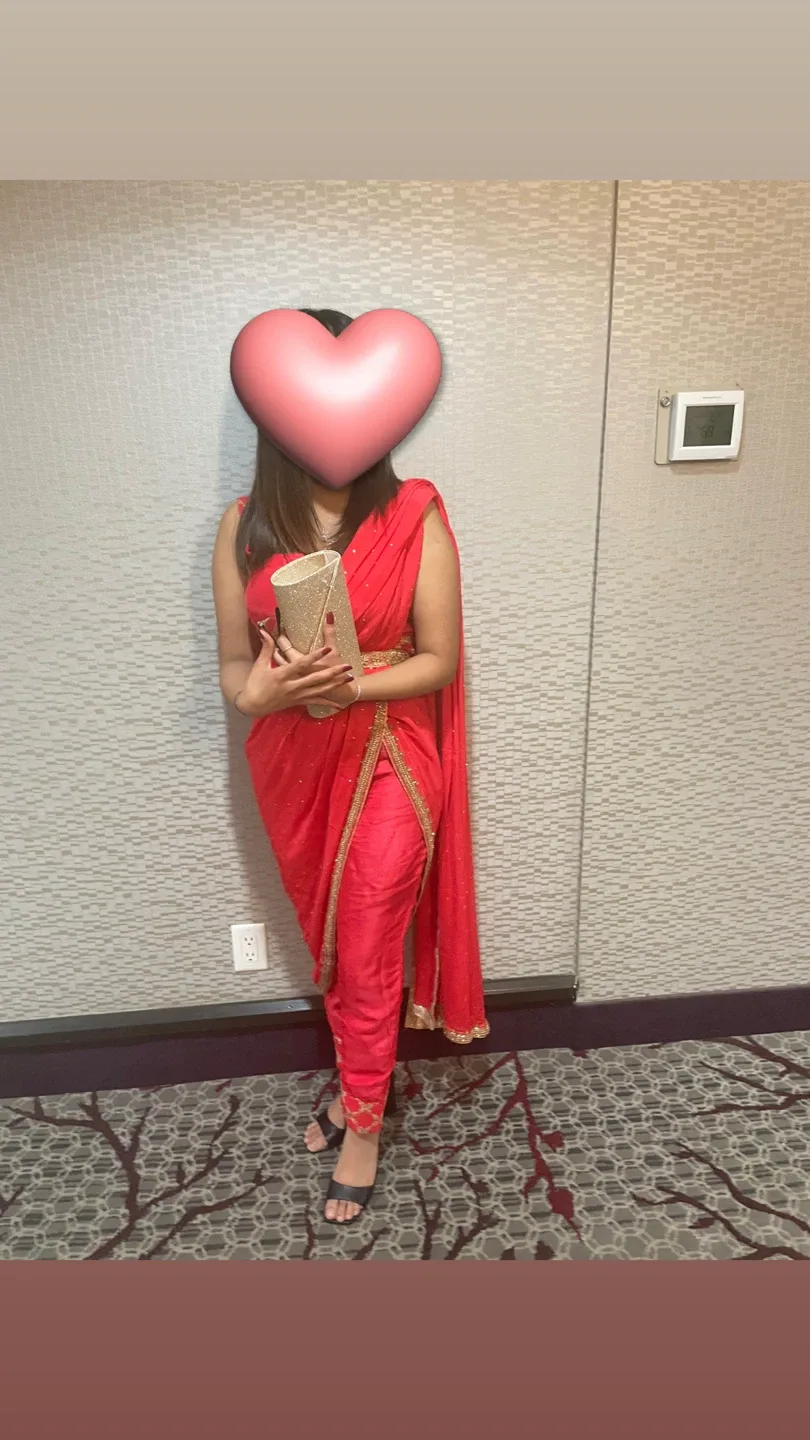 Tomato Red Embroidered 4 piece Suit