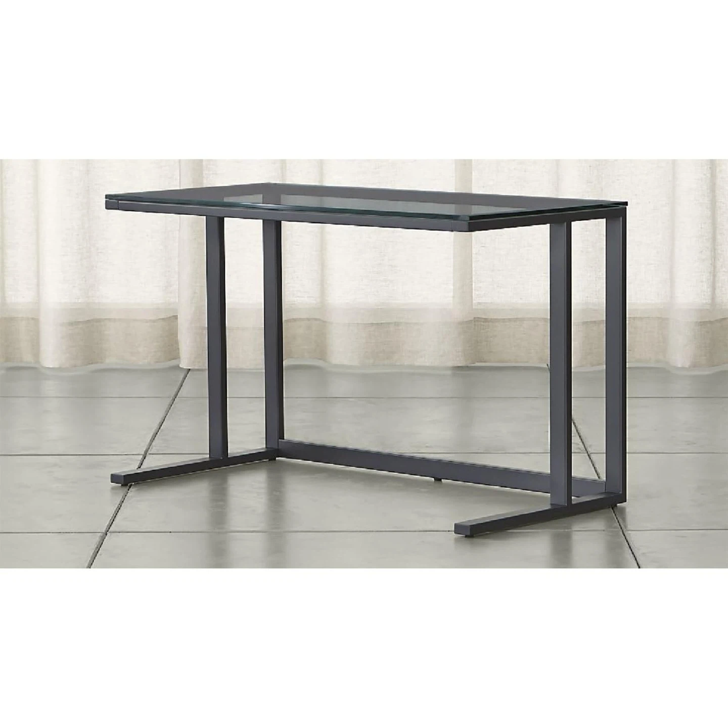 Glass Top Desk - 48" x 24" - photo 2