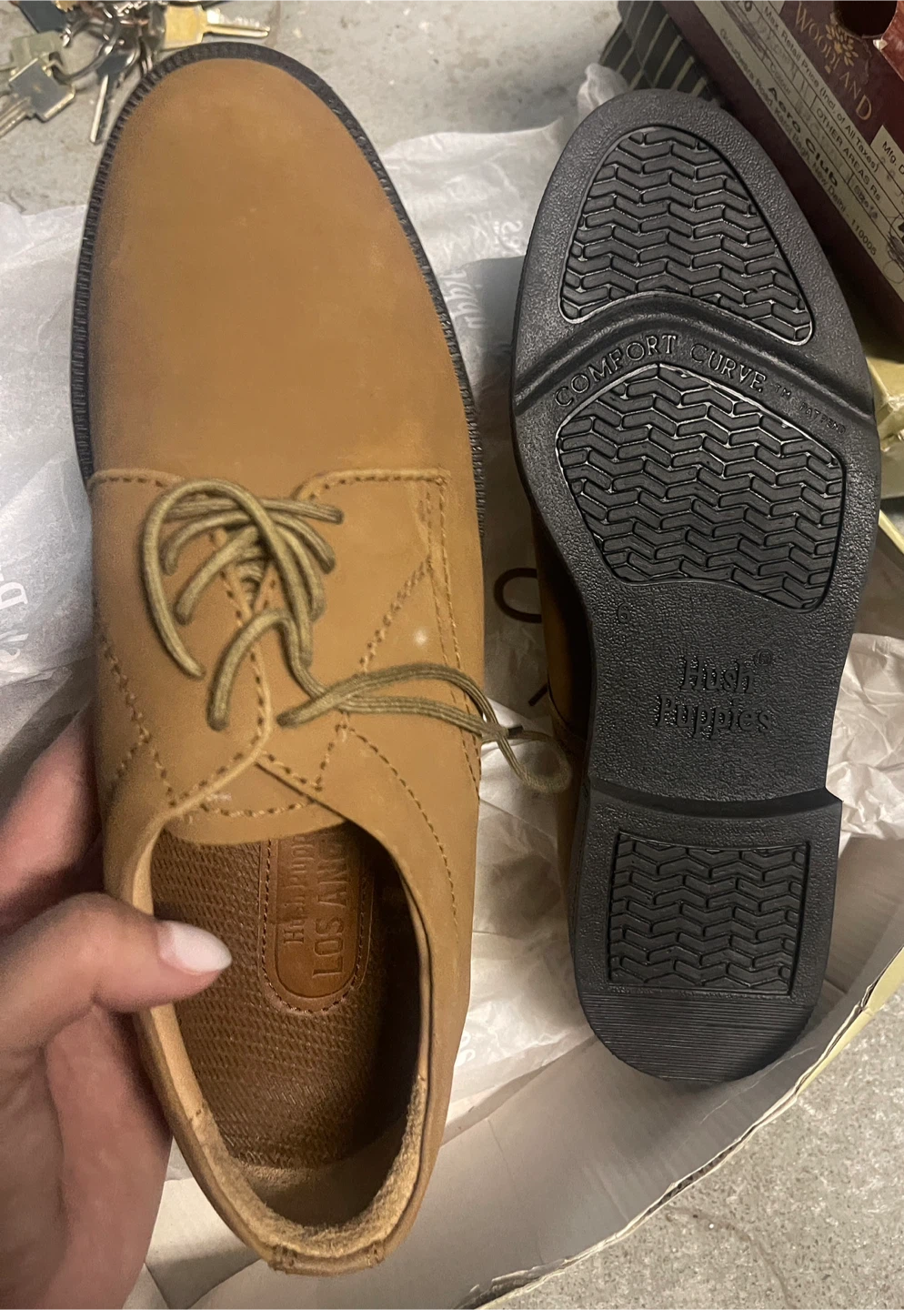 Hush Puppies Los Angeles Tan Dress Shoes - Size 6