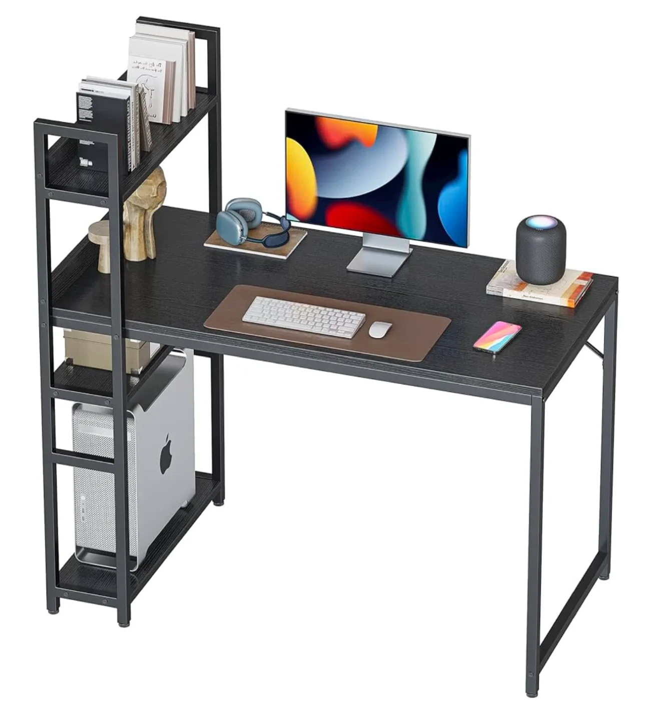 Black Computer Desk with Shelves - (brandnew) image indicator(8)