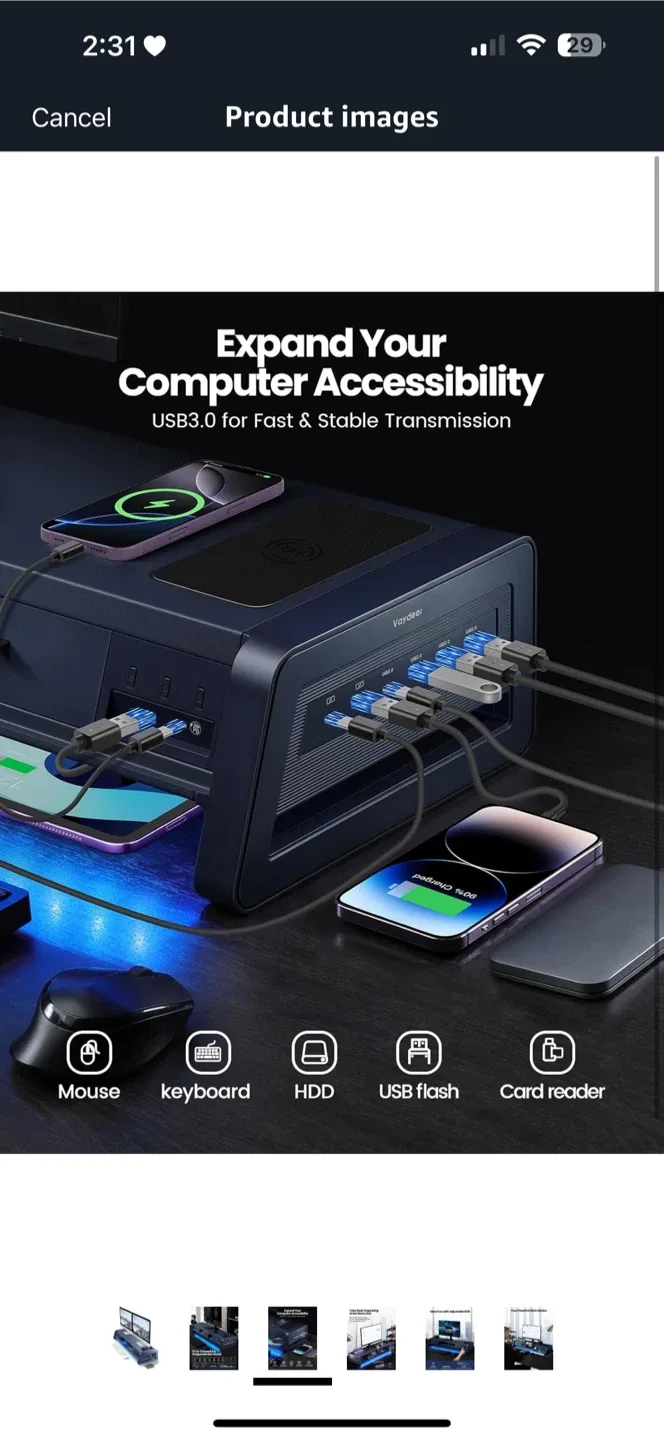 VonDerDeer 13-in-1 Monitor Stand w/ Adjustable RGB image indicator(3)