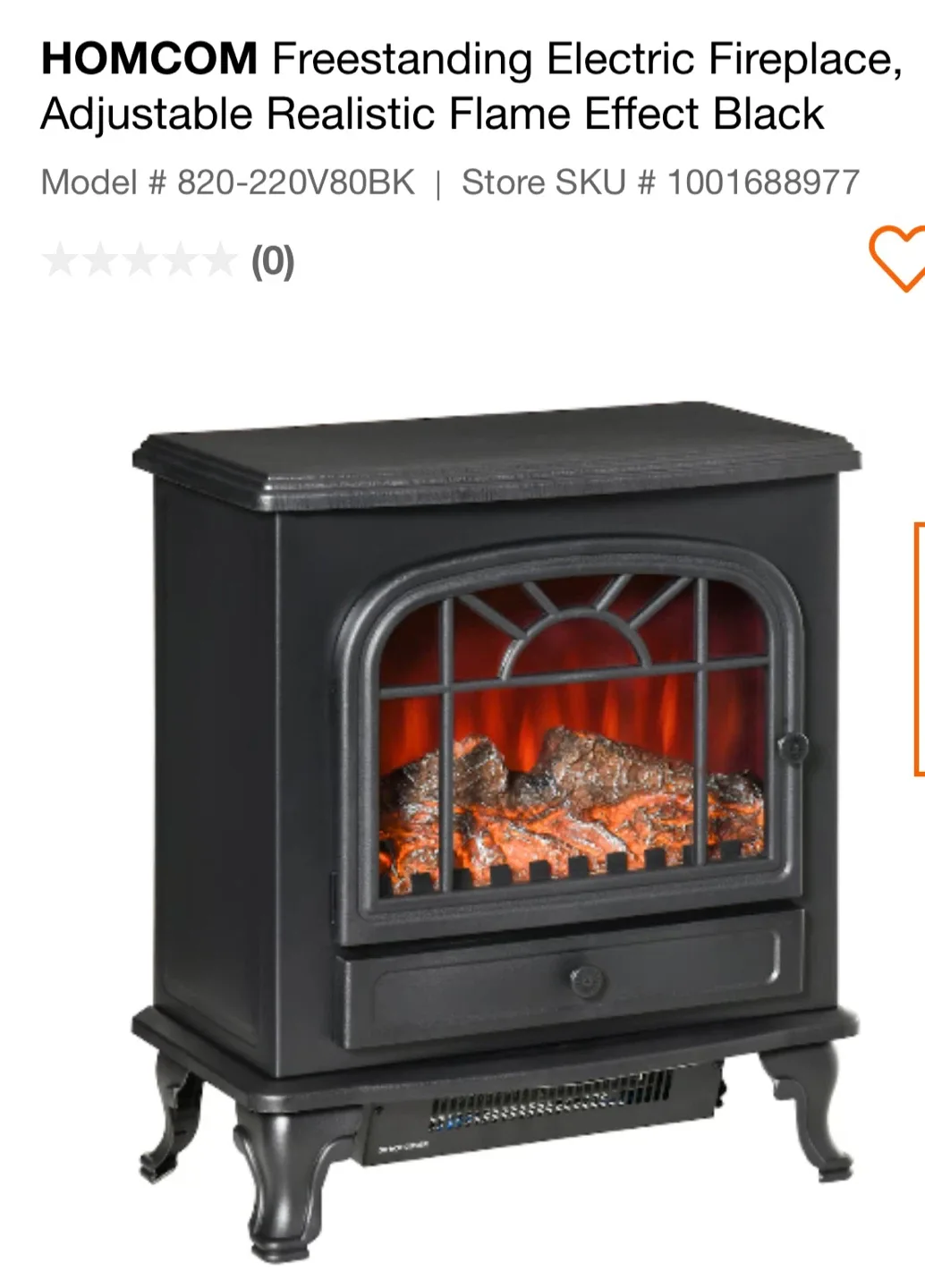 Black Electric Fireplace Heater image indicator(5)