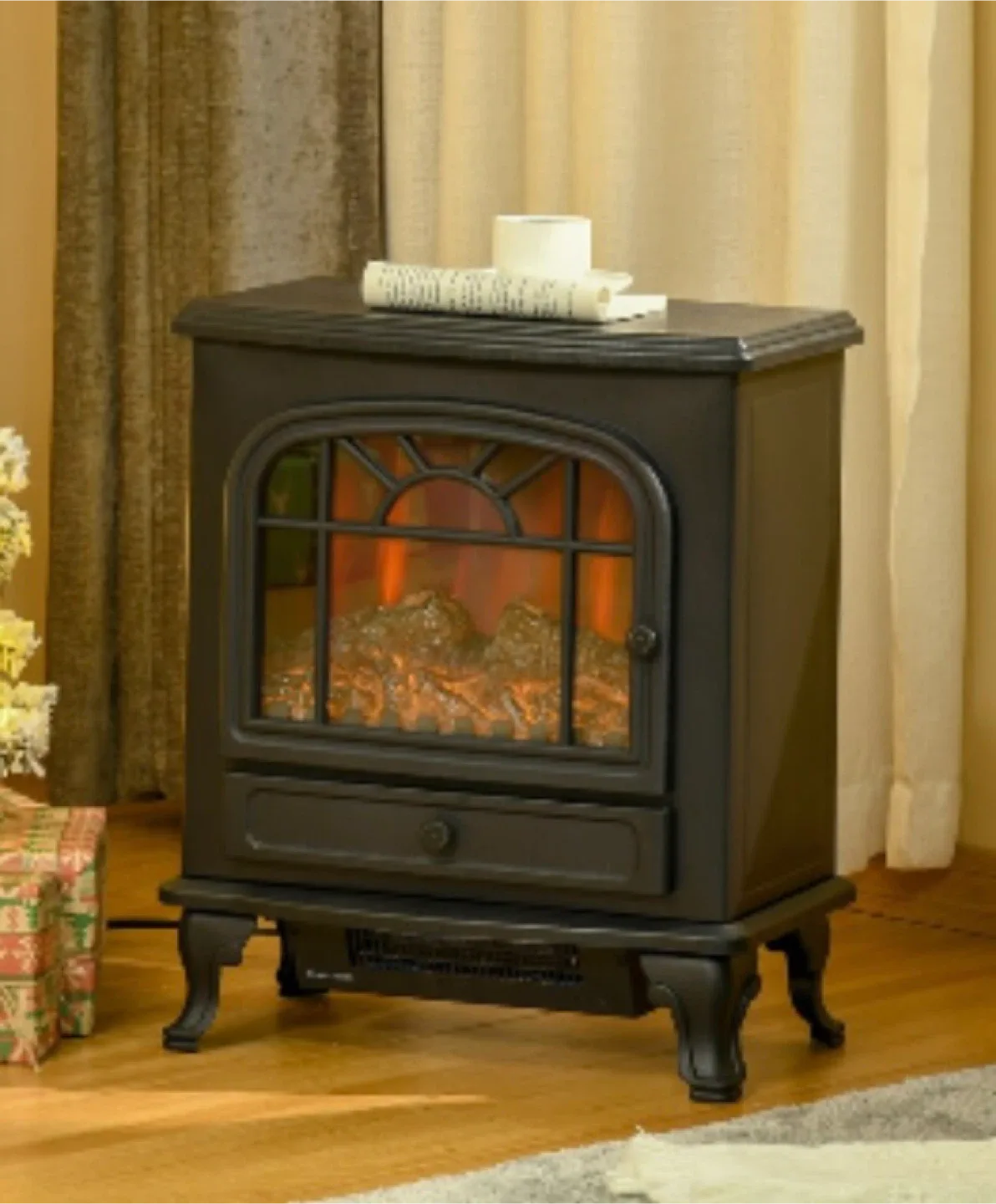 Black Electric Fireplace Heater image indicator(2)