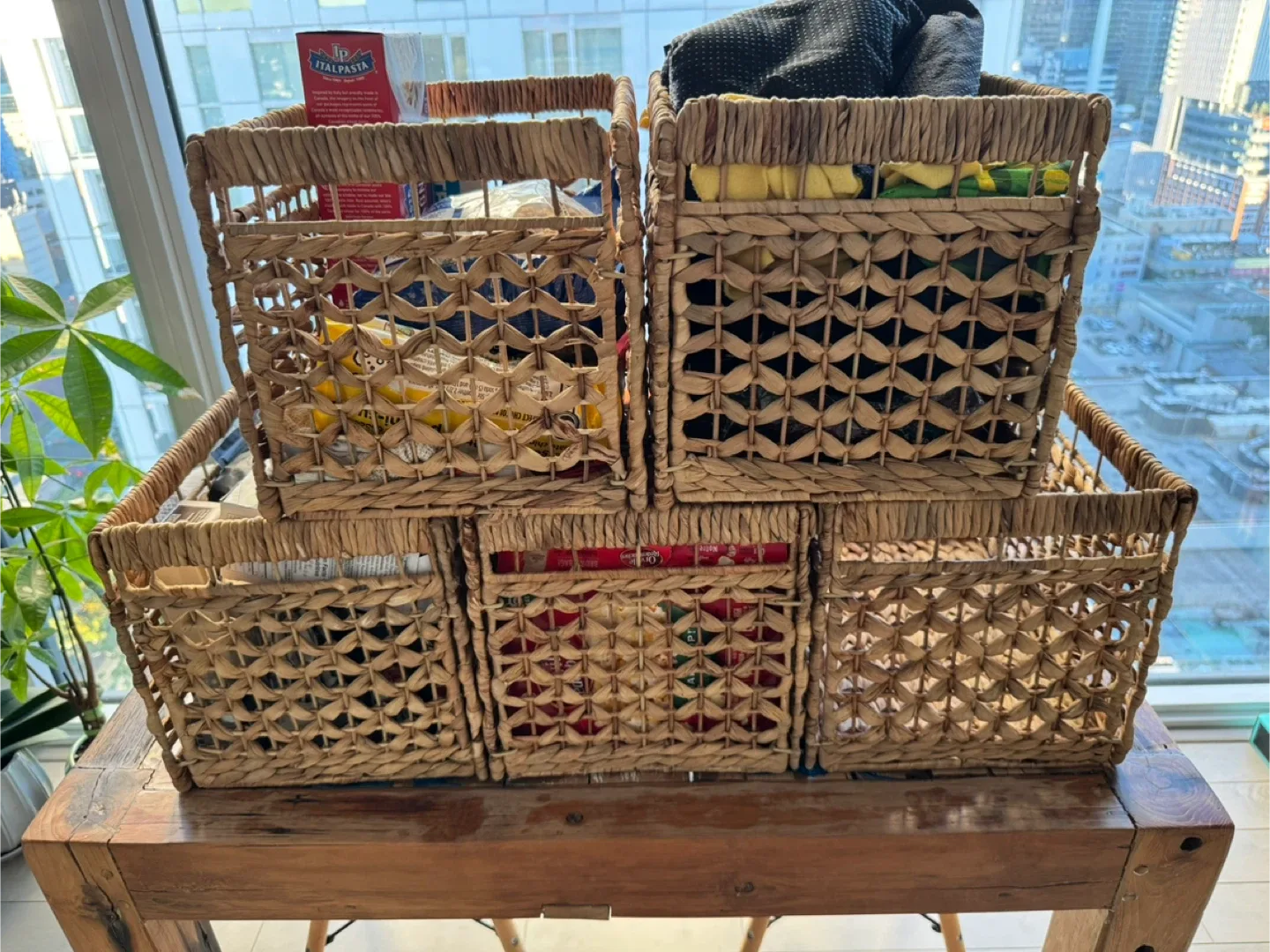 Wicker Storage Baskets - Set of 5 thumbnail