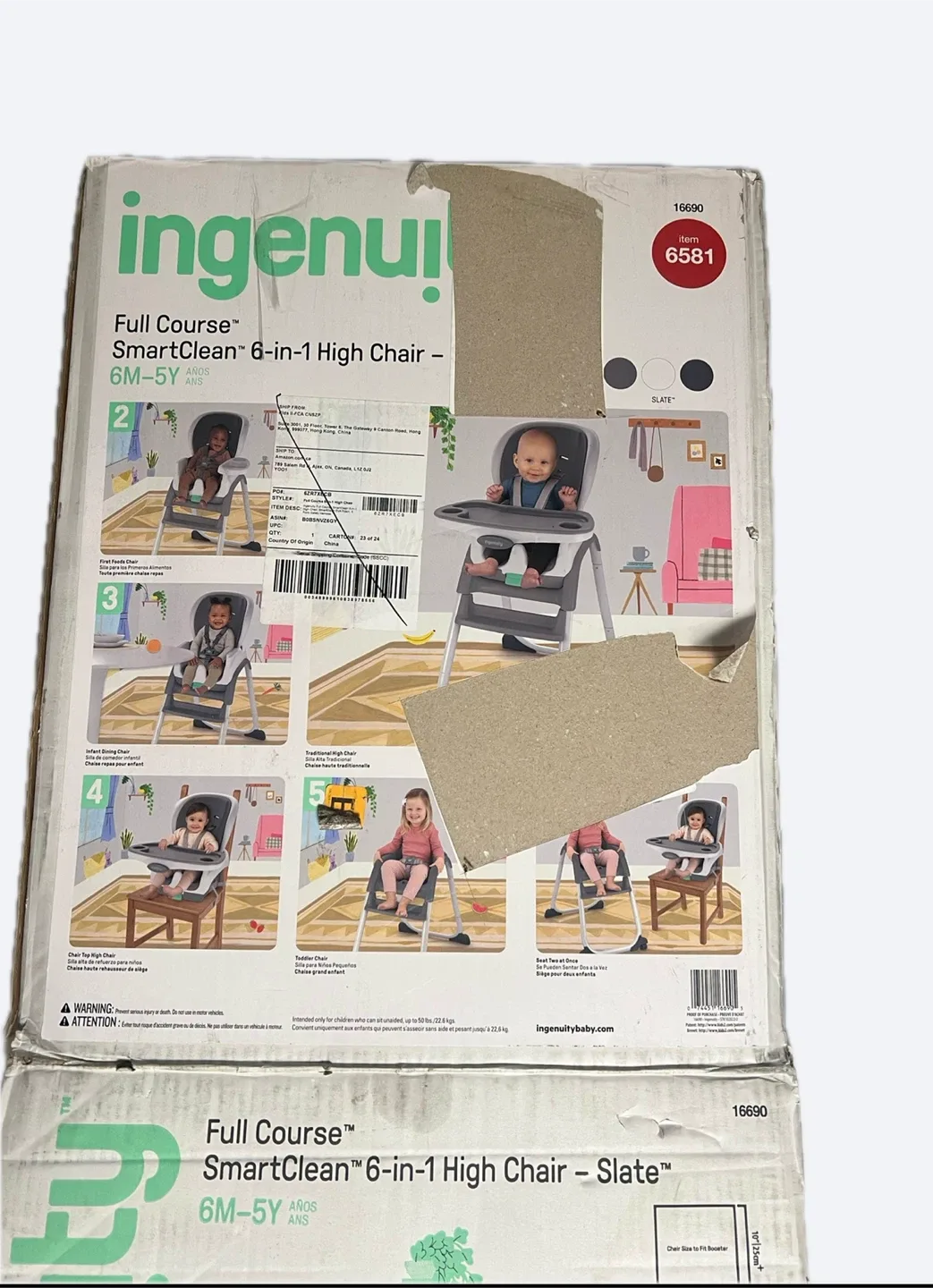 Ingenuity Full Course SmartClean 6-in-1 High Chair image indicator(7)