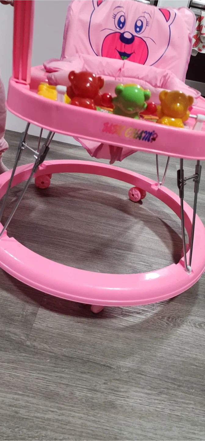 Pink Baby Walker with Toys image indicator(4)