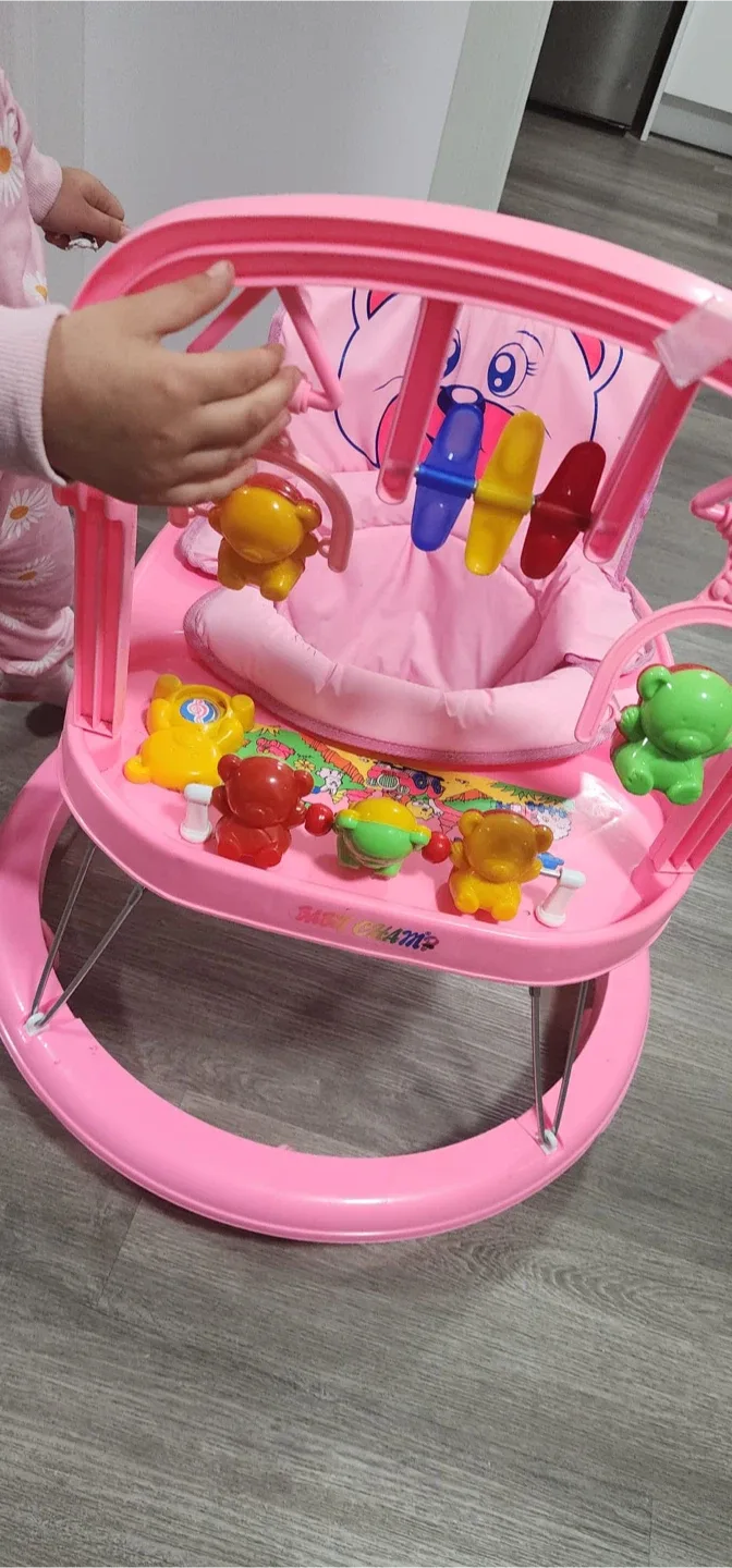 Pink Baby Walker with Toys image indicator(2)