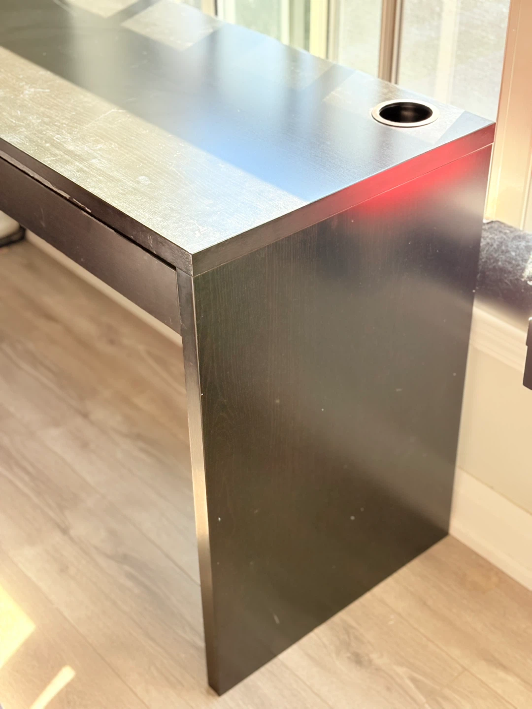 Black ikea Desk with Drawer