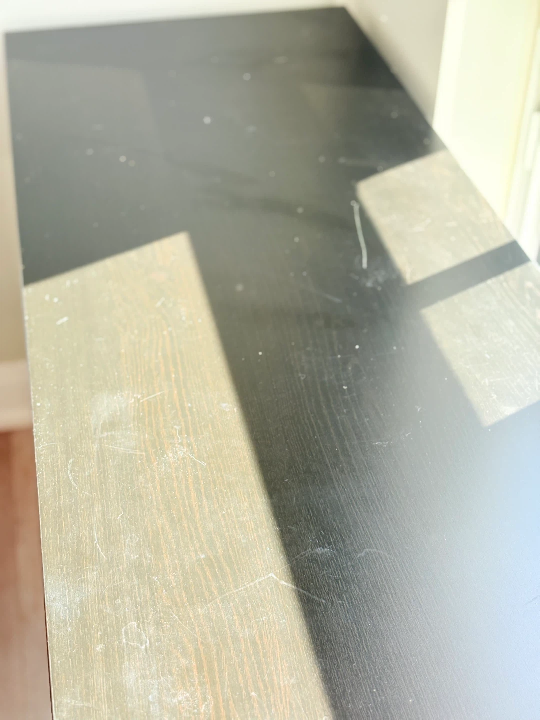 Black ikea Desk with Drawer - photo 3