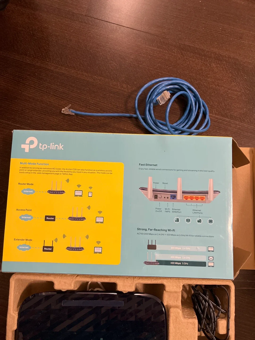 TP-link AC750 wireless router dual band Archer C20 image indicator(2)