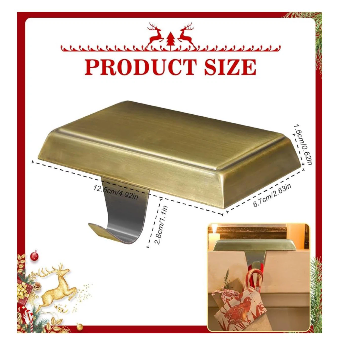 Bronze Stocking Holders - Set of 5